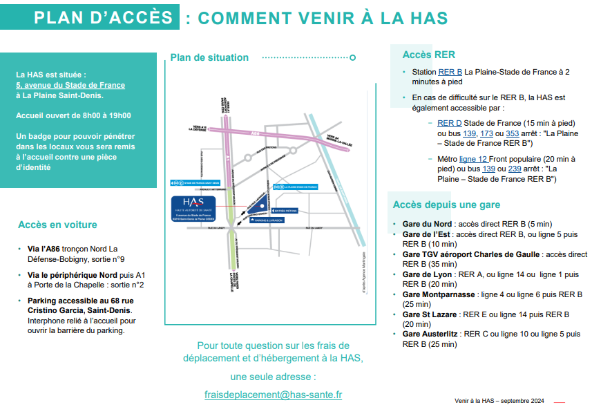 vignette image du plan d'accès à la HAS